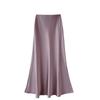 Jarní novinka Slim Fit Saténové sukně s vysokým pasem Dámská Móda Léto Jednobarevné Volné Dlouhá sukně do A Dámská Elegantní Dámská sukně s vysokým pasem Ležérní 25957