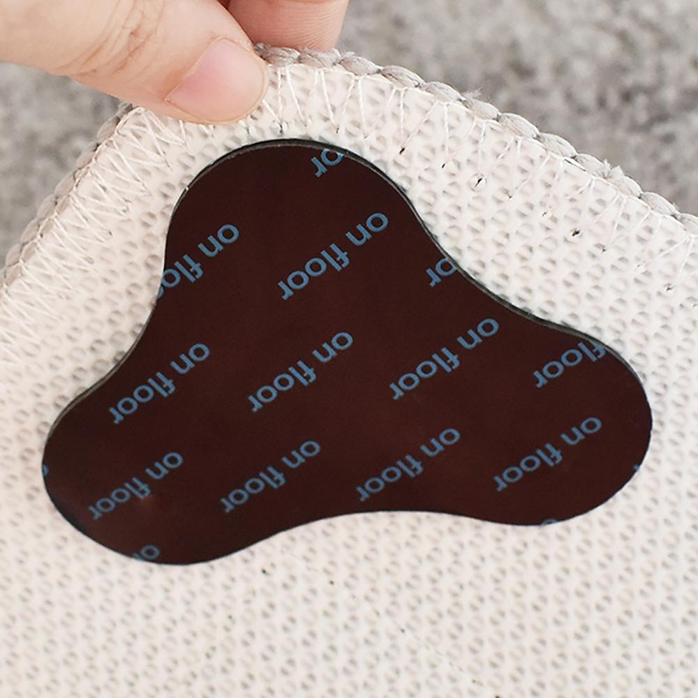10PCS Large Carpet Mat Rug Grippers Anti Slip Rubber Sticker Skid Tape Reusable Pad