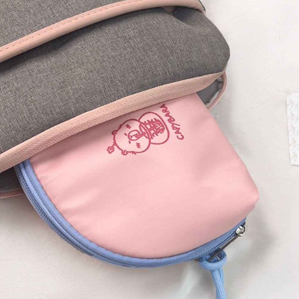 Color Blocking Cute Cosmetic Bag Large Capacity Travel Makeup Storage Bag  Shopping