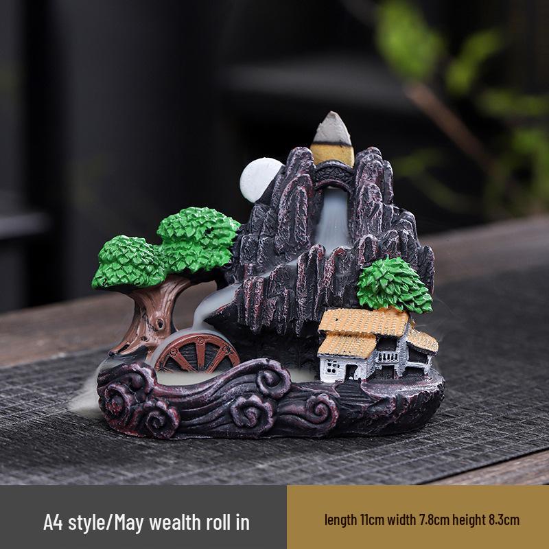 Creative Resin Backflow Incense Burner for Home or Office