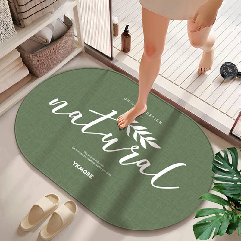 Water-absorbing and Non-slip Bathroom Floor Mat, Diatom Mud Floor Mat At the Door of the Bathroom, Kitchen Entry