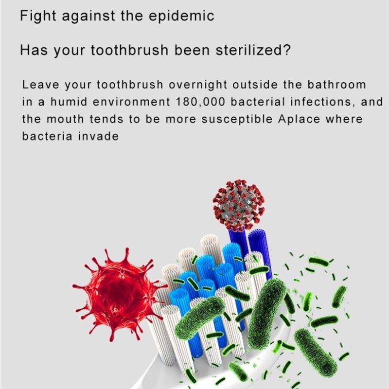 Intelligent Toothbrush Disinfection Box Rechargeable Toothbrush Sanitizer Holder Portable UV Sanitizer Toothbrush Rack