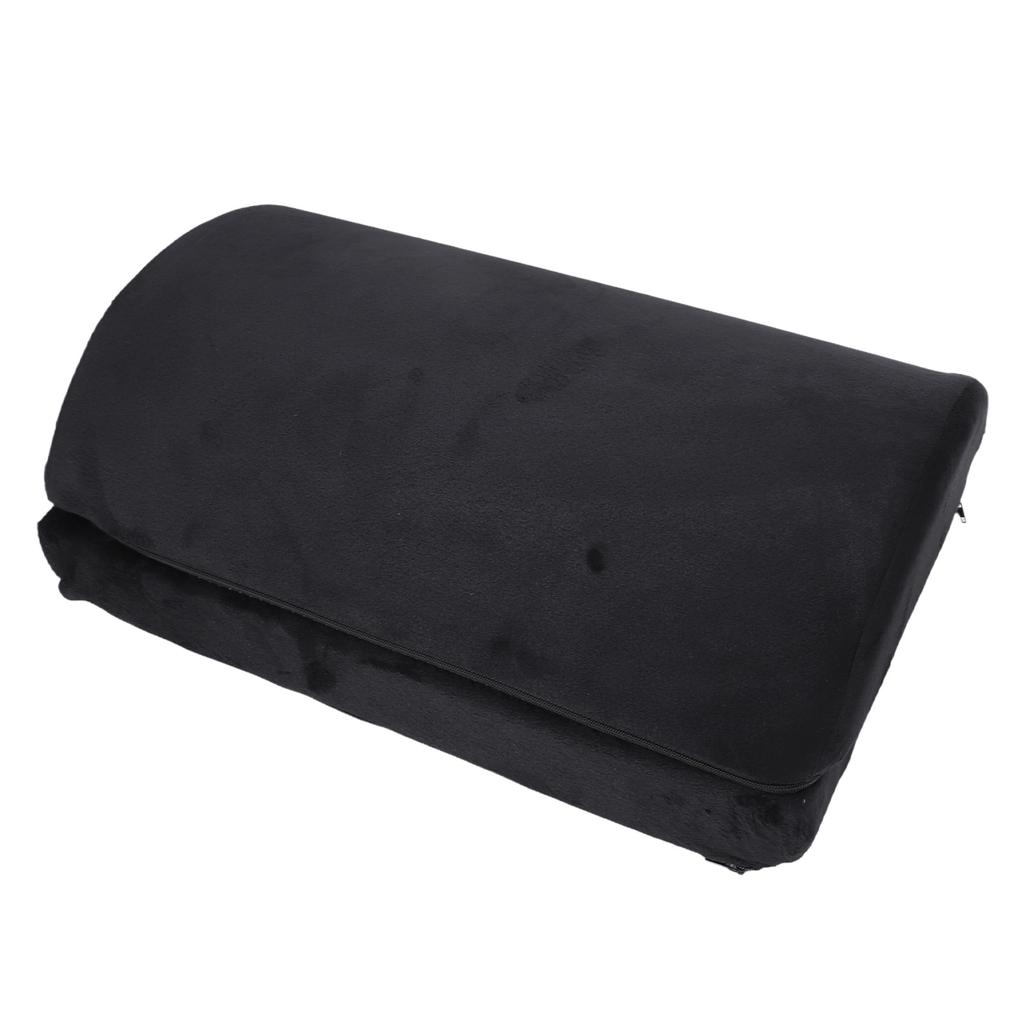 Foot Rest Black Ergonomic Height Adjustable Half Cylinder High Rebound Memory Foam Footstool for