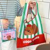 Large Capacity Cartoon Shopping Bag Waterproof Vegetable Storage Bag Handheld Bag  Shopping