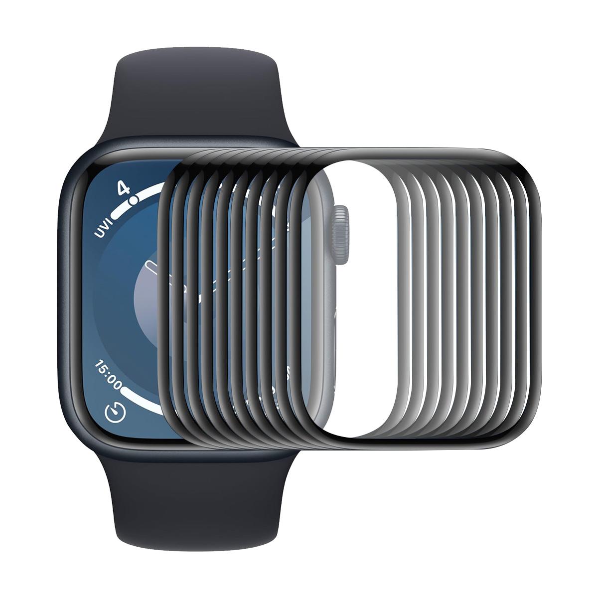 

For Apple Watch Series 11 42mm/10 42mm 10Pcs Screen Protector ENKAY HAT PRINCE 3D Curved PC + PMMA Ultra Clear Film A