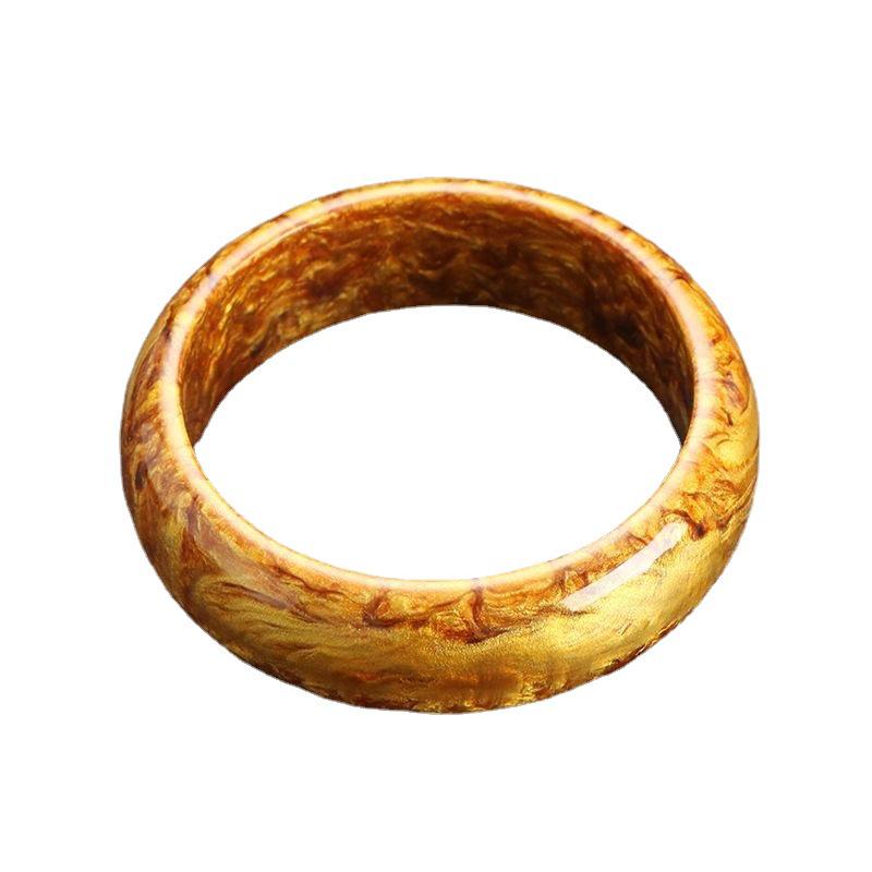 Gold Silk and Black Coral Sea Willow Bangle – Men's and Women's Gift Accessory