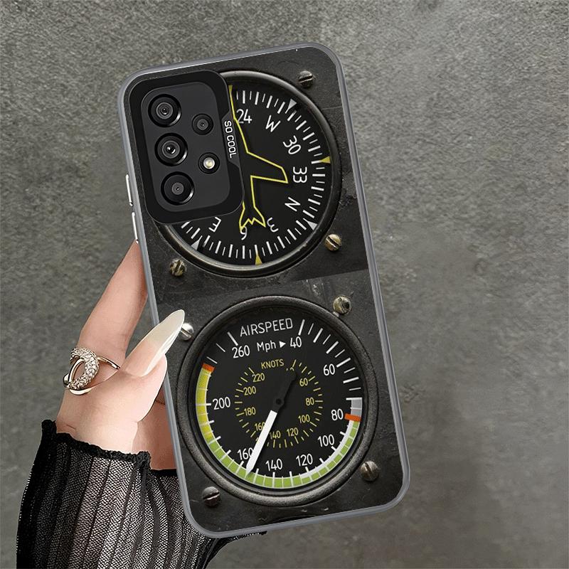 Aircraft Instrument Cockpit Radar Soft Phone Case for Samsung A17 A16 A15 A14 A13 A57 A56 A55 A54 A53 A37 A36 A35 A34 A33 A26 A2