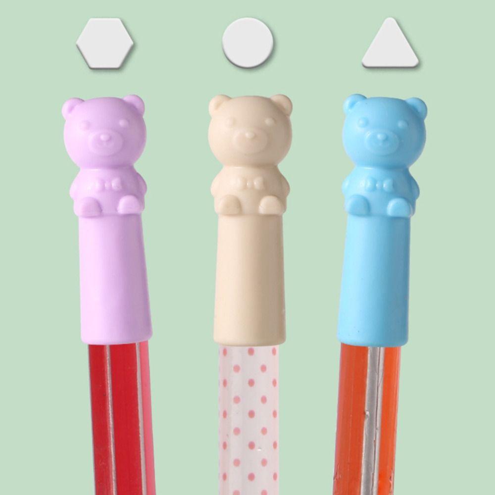 10PCS Cat Shape Erasers Correction Stationery Pen Top Protector Students Gift