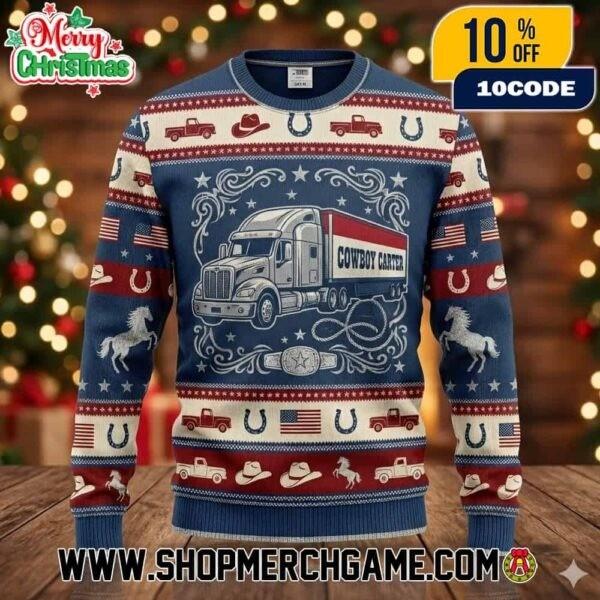

Beyonce Cowboy Carter Ugly Christmas Sweater All Sizes Unisex T-Shirt S