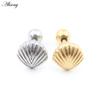 2PC Edelstahl Shell Kreuz Herz Stern Spinne Mond Schlange Biene Dreieck Frauen Männer Ohrstecker Knorpel Ohrringe Piercing Schmuck