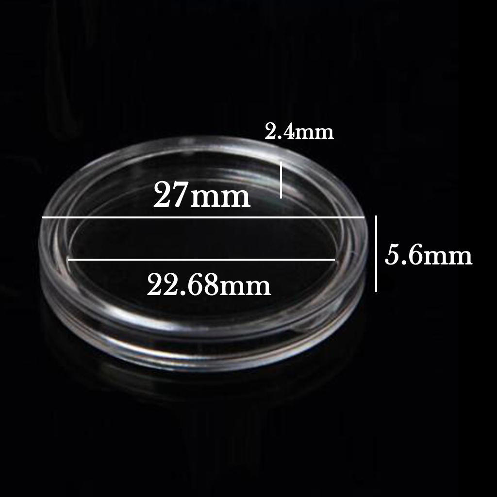 100 Coin Case Box Transparent Coins Container Gift