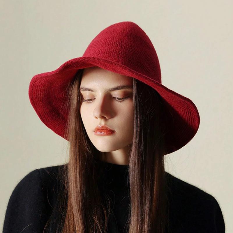 1pc Women's Halloween Witch Hat, Foldable Knitted Pointed Wizard Hat ,Suitable For Halloween Activities Winter Vampire Costume
