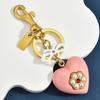 Heart Bow Keychain Metal Bag Charm For Womens Style Accessories