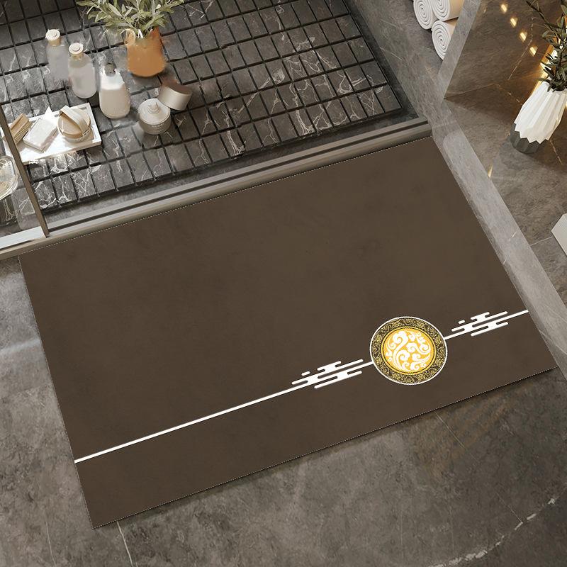 New Chinese style Door Mat Diatom Mud Bathroom Floor Carpet Water Absorbing Quick Drying Non Slip Kitchen Rug Home Decor Doormat