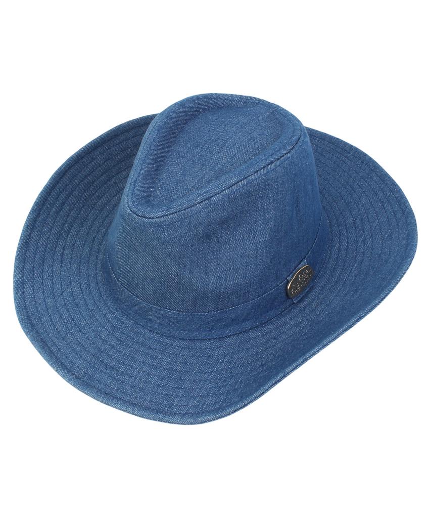 Yunibeosyeolkemiseuteuli Cowboy Dark Denim Fedora Cowboy Fedora