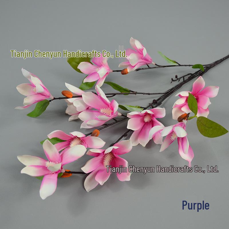 Magnolien-Orchidee Seidenblume: 11 Köpfe Einzelstiel für Frühlingshochzeitsdekoration