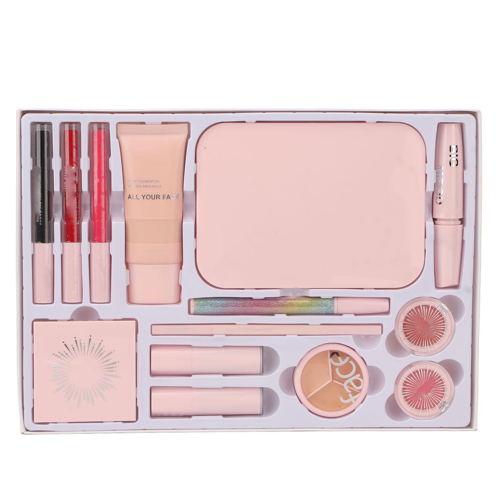 

14 шт. Подарочный набор для макияжа 20 цветов Тени для век Губная помада Румяна Ручка для бровей Полный косметический набор