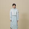 Heart Penguin Half Zip Sweater  Gray 