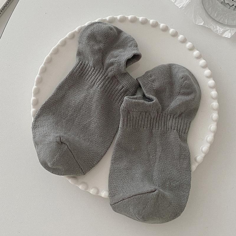 Male Summer Thin Style Solid Color Breathable Shallow Mouth Invisible Do Not Drop with The Boat Socks