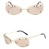 Women's sunglasses, punk style metal personality street photography, fashionable driving beach sunglasses
