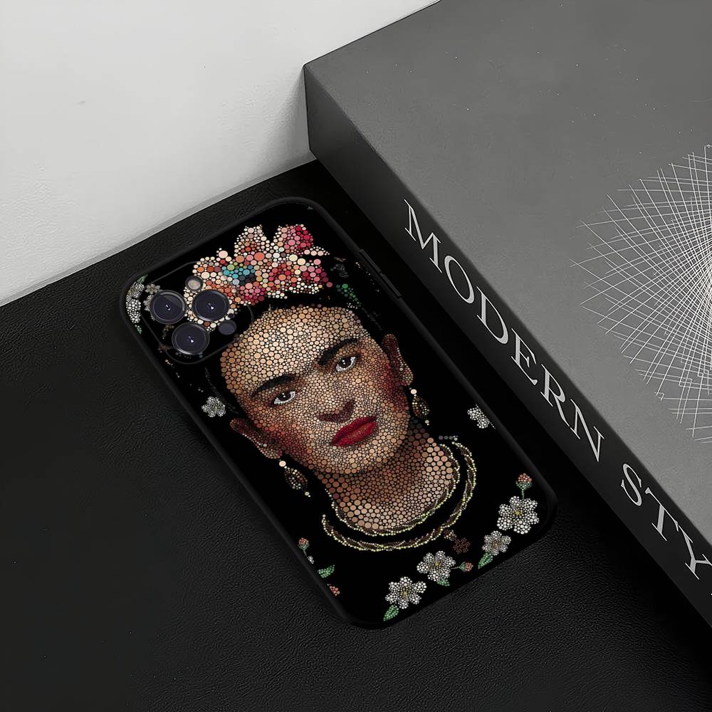 Fashion F-Frida K-KahlosS Silicone Anime Black Case For Iphone 17 Air 16 15 14 13 12 11 Pro Max Plus Basic