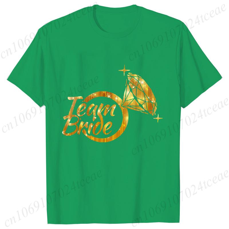 Team Bride TShirt Woman Bachelorette Single Farewell Party Blouses Bridal Shower Wedding Tops Casual ONeck Short Sleeved Tees