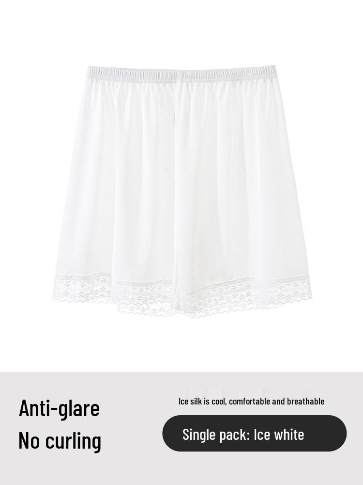 Women s Anti-Exposure Ice Silk Safety Shorts with Lace Trim for Spring/Summer - Wearable Outdoors L