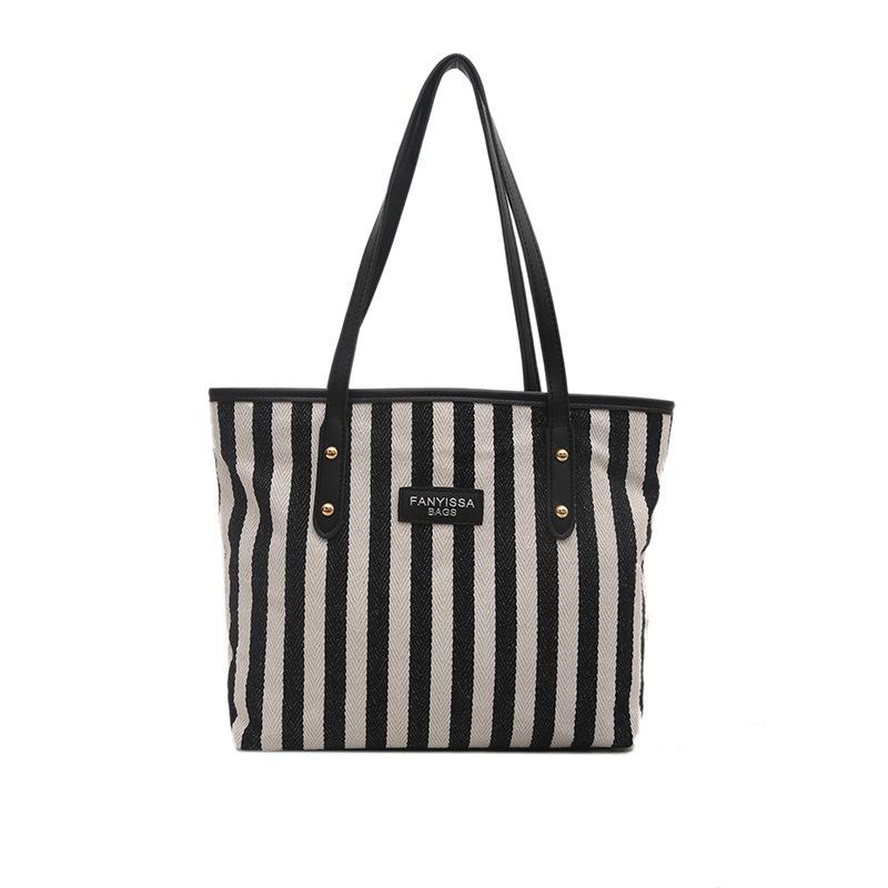 Корейская версия ретро литературной сумки простая маленькая свежая полосатая сумка через плечо повседневная модная большая вместительная сумка для покупок