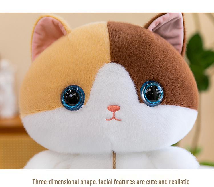 Cute Cartoon Cat Plush Bed Doll - Adorable Home Ornament & Gift for Girls