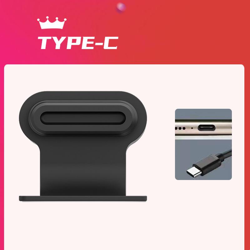 Universal Mobile Phone Charging Port Vacuum Cleaner Kit Anti Loss Dust Plug Tpye-c Xiaomi iOS Port Dust Plug 5pcs Hidden