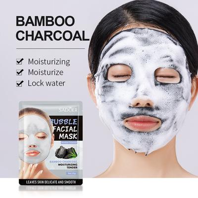 Máscara de bolhas de carvão de bambu, limpeza profunda, absorção, purificação, máscara de poros