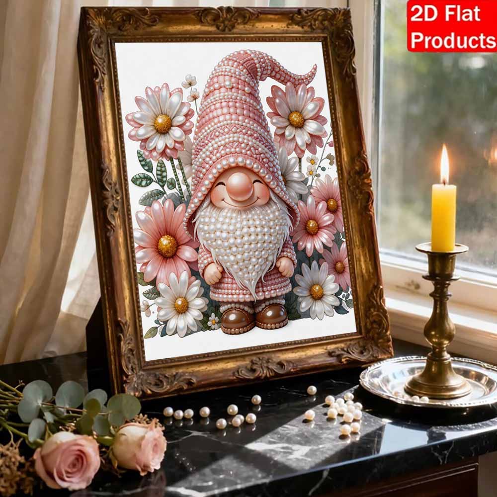 Frameless Dwarf Pearl Painting Kit 30x40cm Floral DIY Pearl Art Elegant Gem Art for Home Wall Decoration Perfect for Living Room & Bedroom