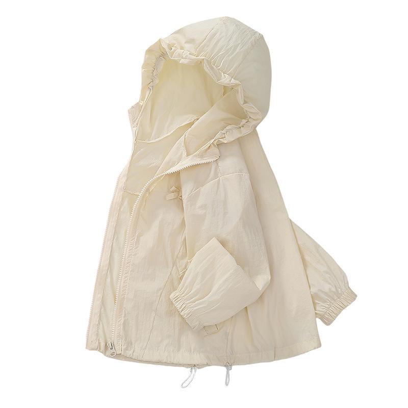 Girls' Summer 2026 Korean Style Sun Protection Jacket, Lightweight & Thin for Medium and Large Children