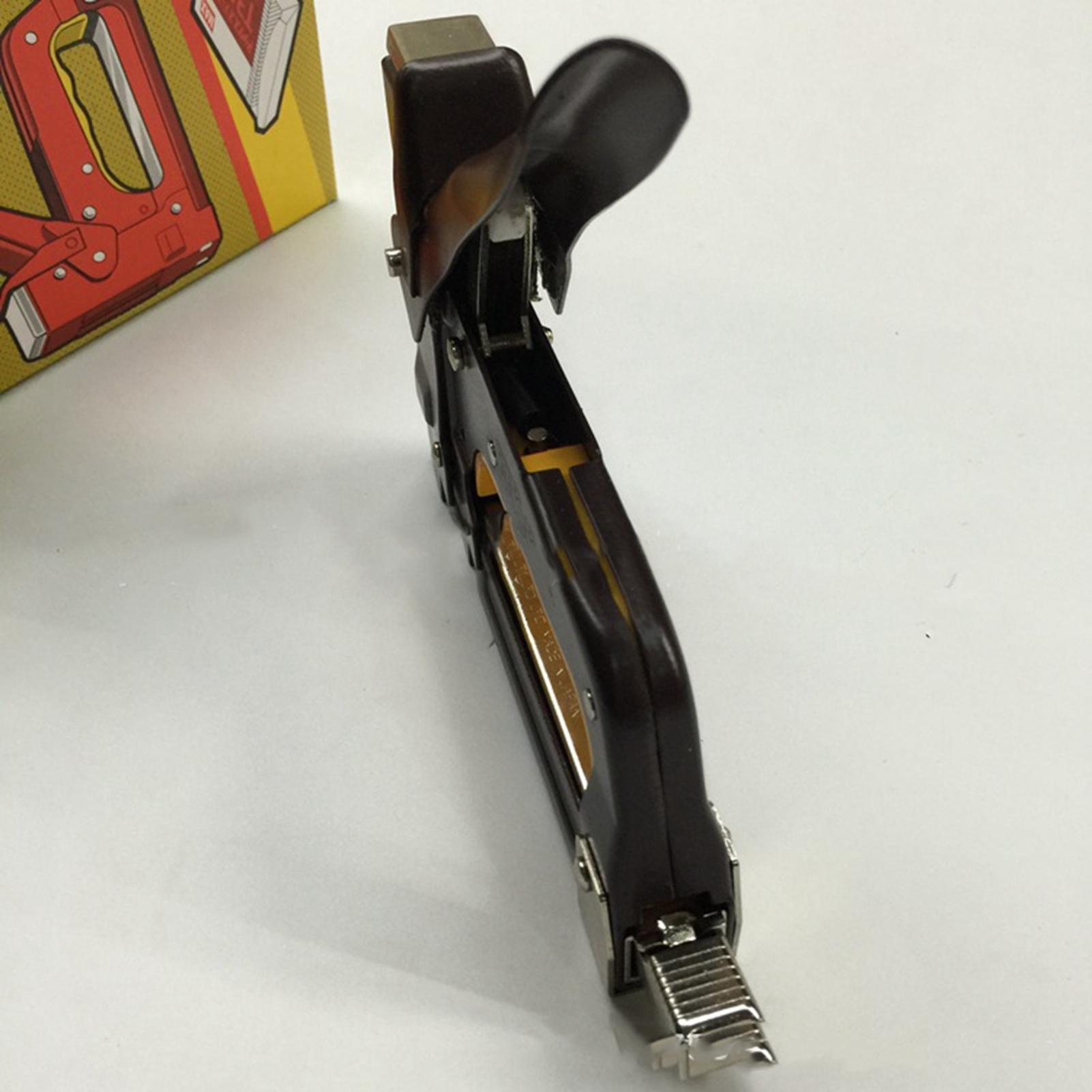 

Степлер-пистолет, металлический материал, ручная ручка, фиксирующая пряжка, ударопрочная накладка, сверхпрочный степлер-пистолет для