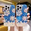 Dla iphone 15 14 13 12 Pro Max 15 14 plus Modny wzór płatków śniegu niebieskie Etui na telefon Dla iphone 11 15pro max 15plus 14promax Miękkie silikonowe Etui na tył