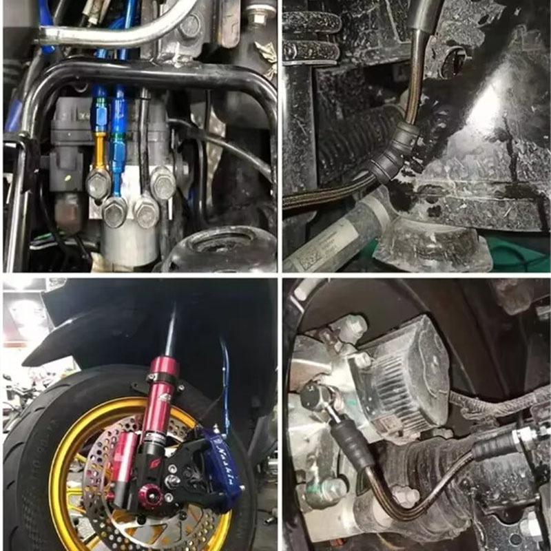 AN3 Motorrad Auto Hydraulischer Bremschlauch Automobil Racing Nylon PTFE Stahlgewebe Kupplung Universell Scheibenbremse Ölleitung 1/8