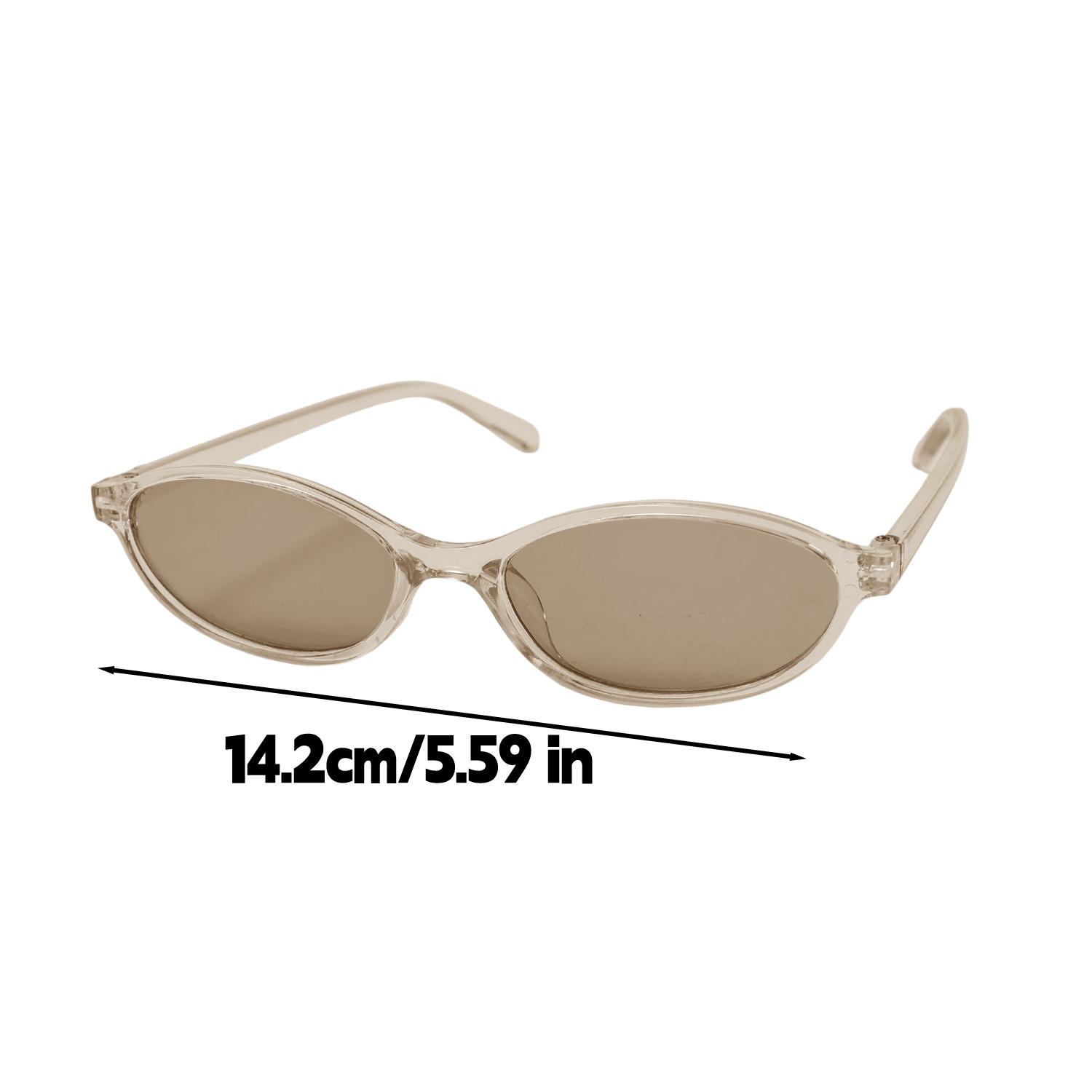 

Retro Small Frame Oval Sunglasses Women Girls Summer Sun Protection Eyeglasses Vintage Leopard Brown Frame Eyewear Decoartion