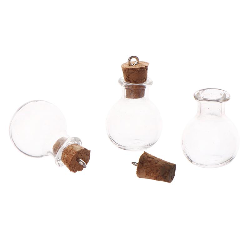 Lot de 10 Petites Bouteilles en Verre Bouteilles Transparentes Mini Bouteilles à Souhaits Avec Bouchons en Liège Mariage Noël Anniversaire Fête Bricolage Artisanat