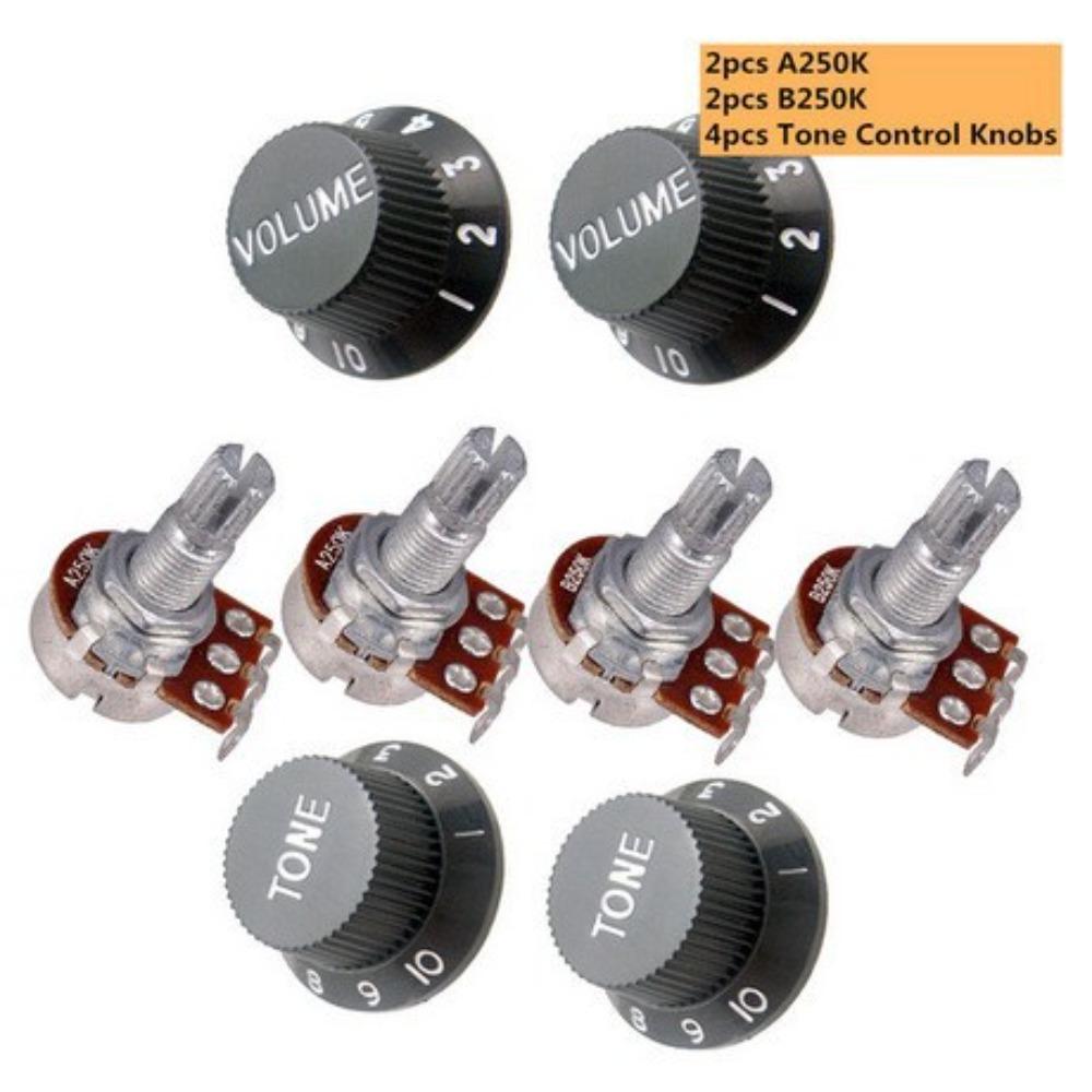 Guitar Potentiometer Volume Tone Control Knob 18mm Guitar Volume Tone Potentiometer 25K250K500K