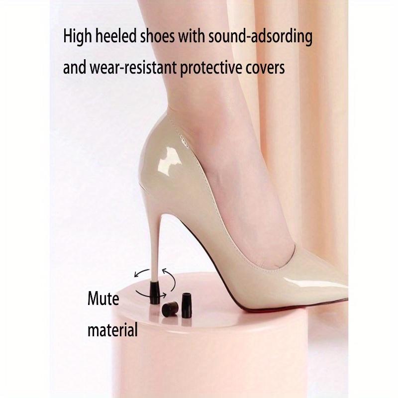 1 Pair High Heel Protectors, Replacement Stiletto Tip Covers, Quiet Anti-Noise Strips, Wear-Resistant Heel Repair Pad, Sole Protector