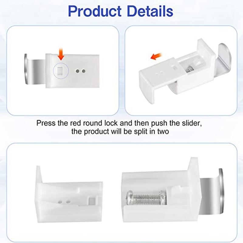 4 Pcs Pleated Blind Bracket Window Headrail Brackets Blinds Blinder For Curtain Hooks Rod Mounting Magnetic Force Holder Mini