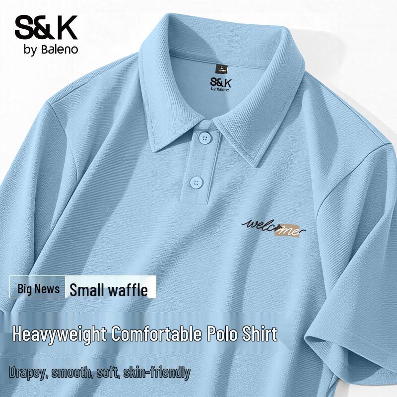Baleno Men's S&K Series Waffle Knit Polo Shirt