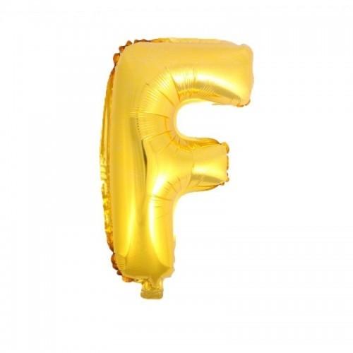 Foil Balloon Letter F Gold 45 Cm 1 Pc.