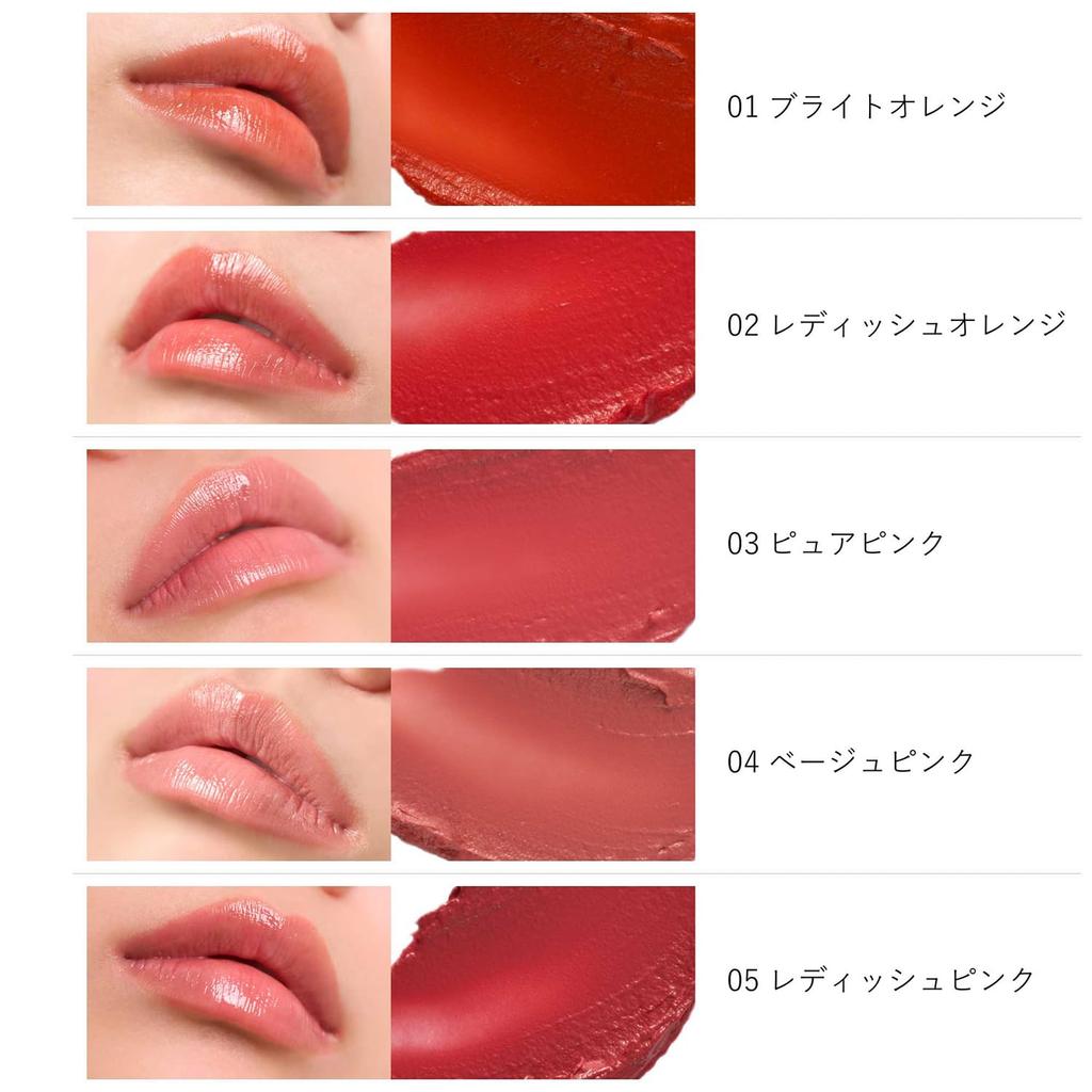 to/one Color Blossom Refill 02 Reddish Orange Lipstick, Natural Ingredients, Shiny, Moisturizing