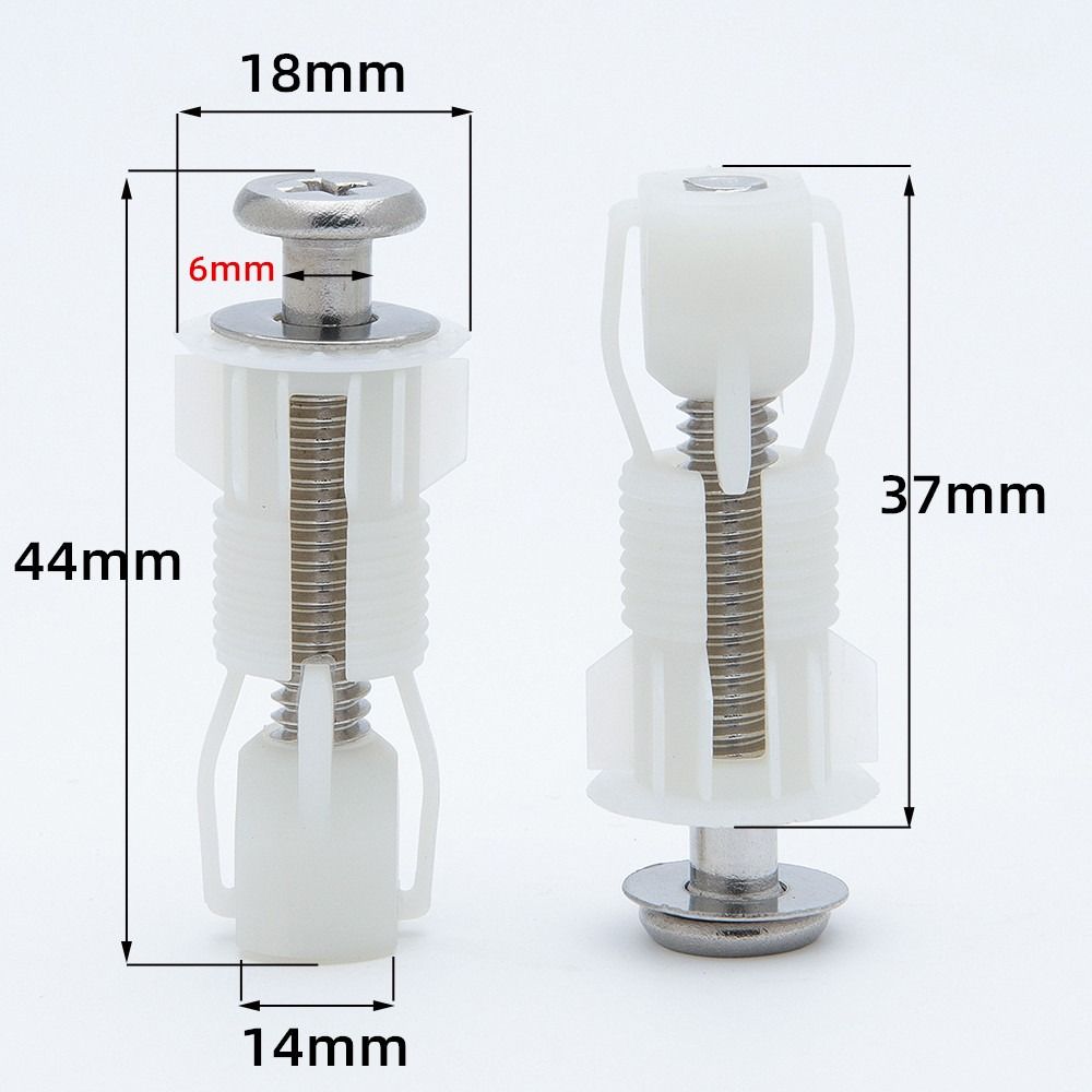 

Nylon Metal Fixing Screws Bolts White Bathroom Nut New Toilet Cover Bolt Fittings Toilet A