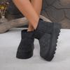 Large Size Thick-soled Medium Tube Snow Boots for Women, New Velvet Thickened Warm Cotton Shoes for Women In Autumn and Winter