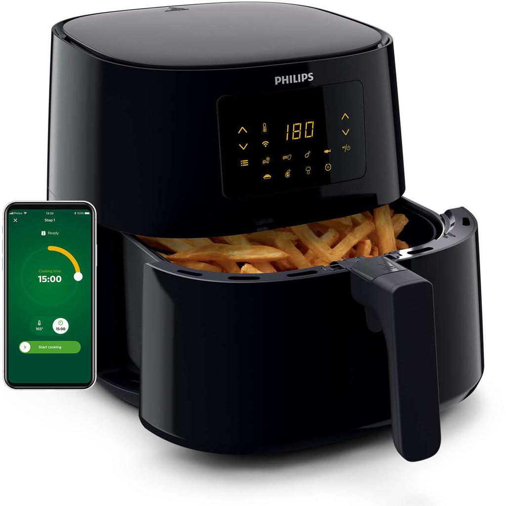 Air Fryer Philips HD9280/70 Black Silver 2000 W 6.2 L