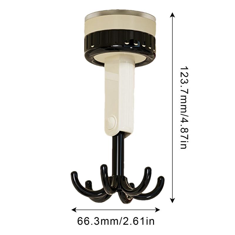 Multi Functional And Rotatable Hook Adhesive Hook Utensil Rack Under Cabinet Hooks For Small Items In Kitchen And Bathroom