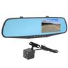 4.3 Inch Mirror Dash Cam 1080P HD Dual Lens Anti Glare Parking Monitor Smart Rearview Mirror Camera