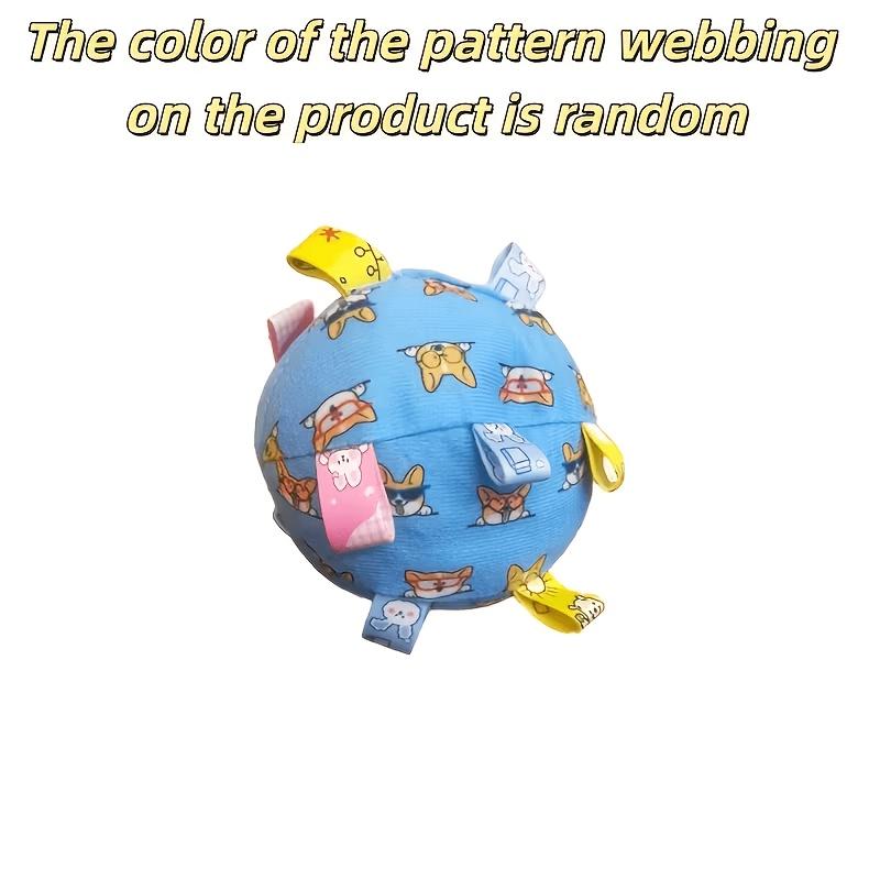 Plush Dog Ball Toy With Tags Interactive Fetch Toy синий